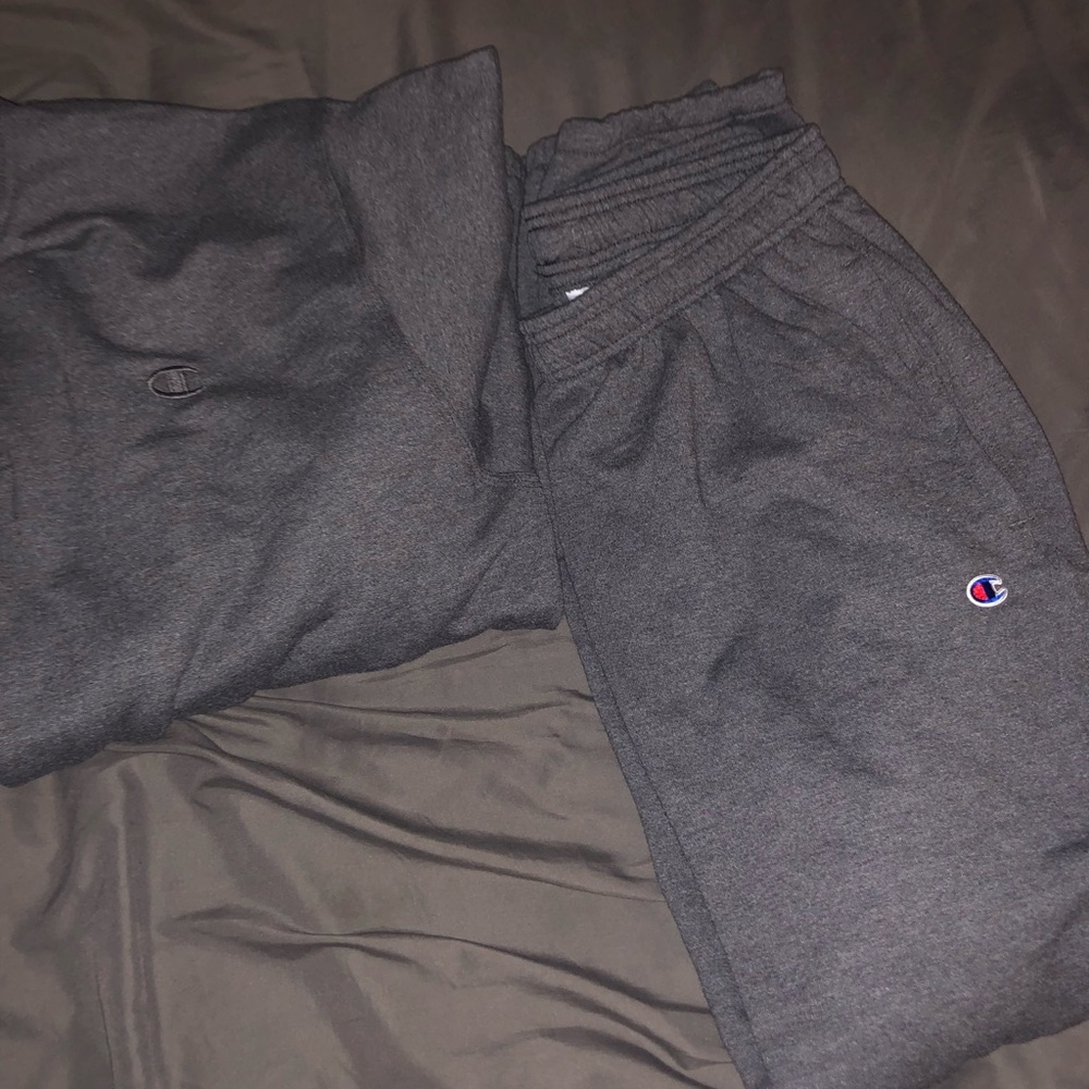 Grey champion sweat suit